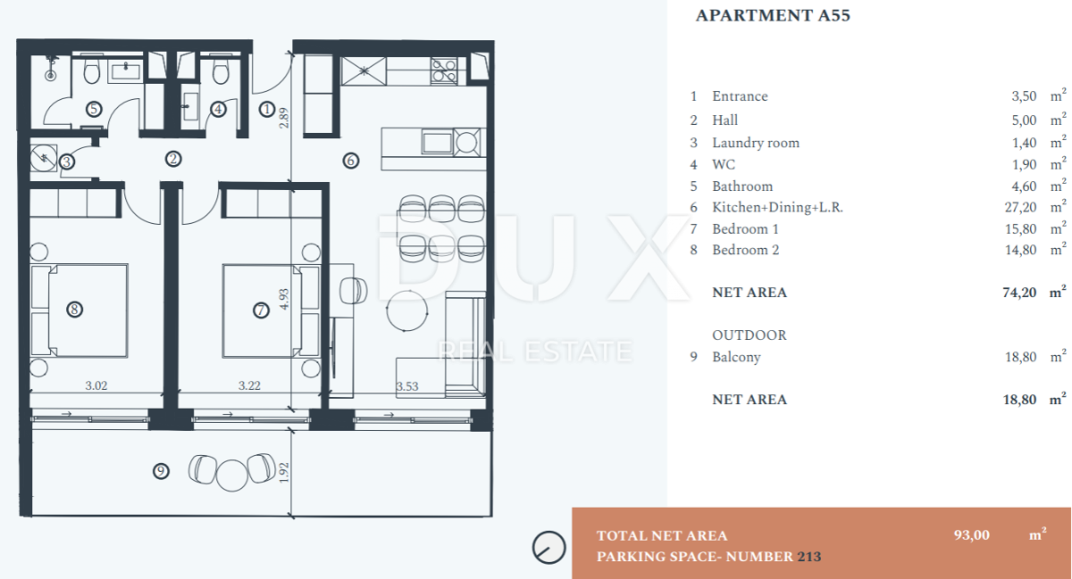Appartamento Savudrija, Umag, 103,60m2