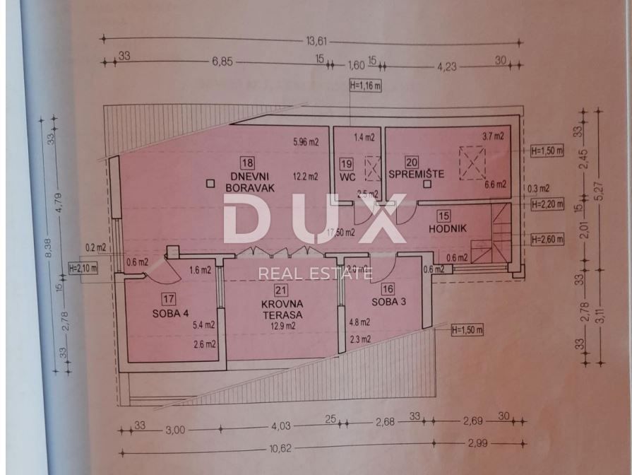 RIJEKA - appartamento di 179 m2 con giardino di 550 m2