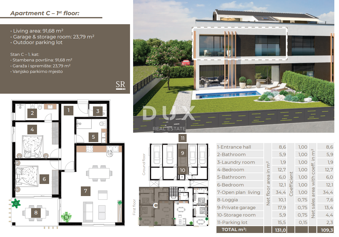 ISTRIA, ROVIGNO - Appartamento vicino al mare al 1° piano