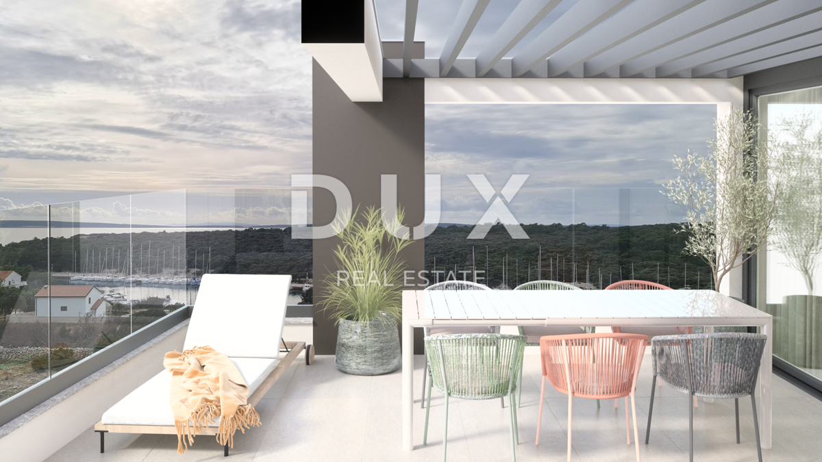 ISOLA DI PAG, ŠIMUNI - appartamenti moderni in un nuovo edificio di alta qualità, vista mare