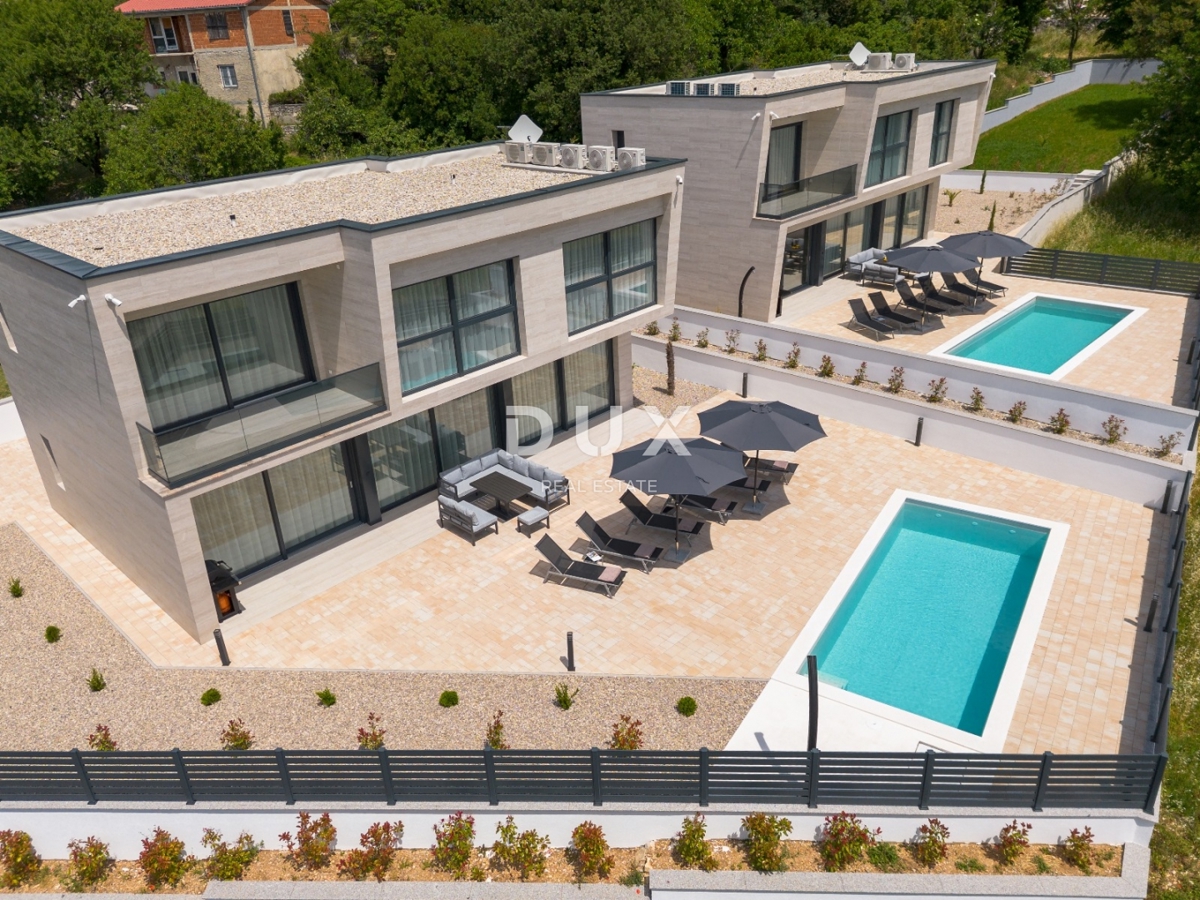 CRIKVENICA, BRIBIR - villa moderna con piscina, vista mare