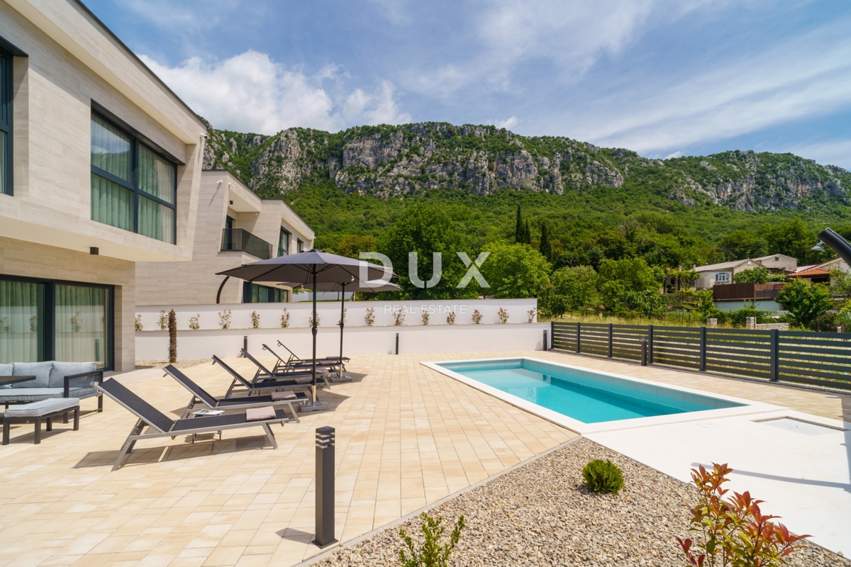 CRIKVENICA, BRIBIR - villa moderna con piscina, vista mare