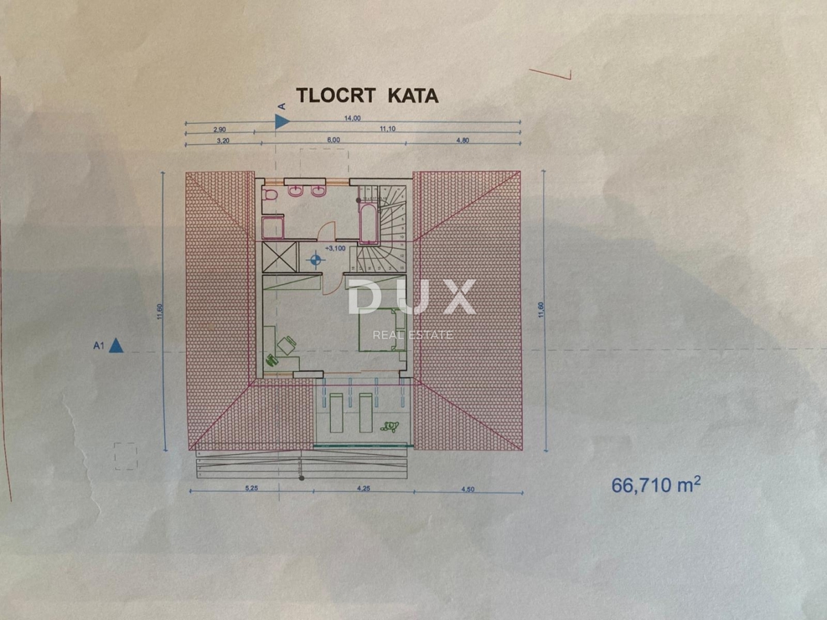 ABBAZIA, LOVRAN - terreno edificabile di 2.078 m2 con vista mare e PERMESSO DI COSTRUZIONE per una casa indipendente con piscina! OCCASIONE!