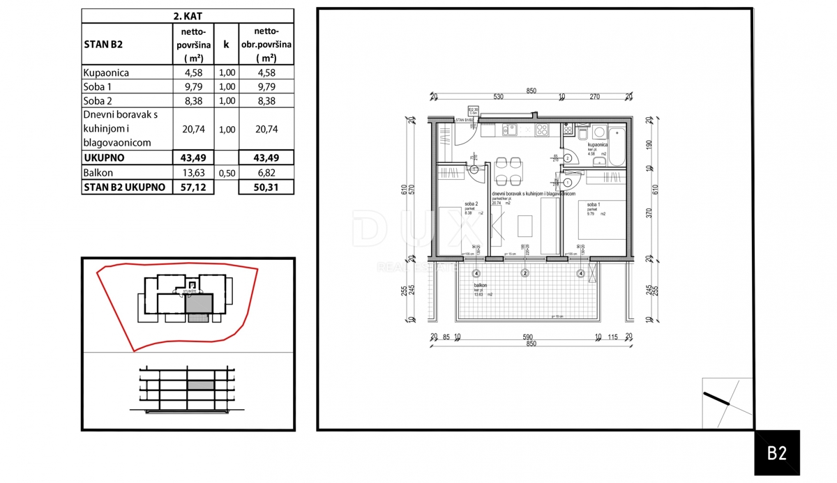 ISTRIA, TAR - Appartamento con 2 camere da letto e 1 bagno situato in un nuovo edificio di alta qualità a soli 350 metri dal mare