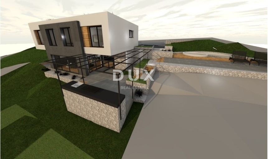 CRIKVENICA - Investimento di lusso - terreno edificabile con progetto di villa e piscina