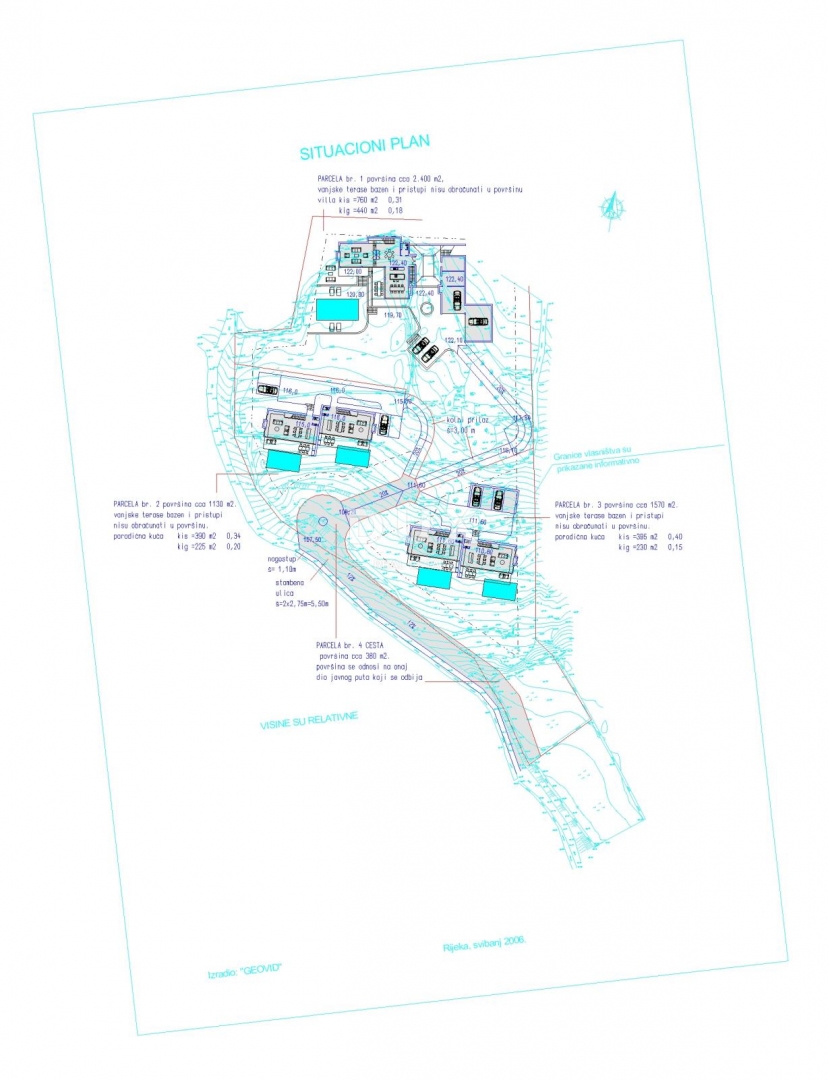 OPATIJA, IČIĆI, POLJANE - terreno edificabile 5000m2 con 4 PERMESSI DI COSTRUZIONE:!!! con vista panoramica sul mare