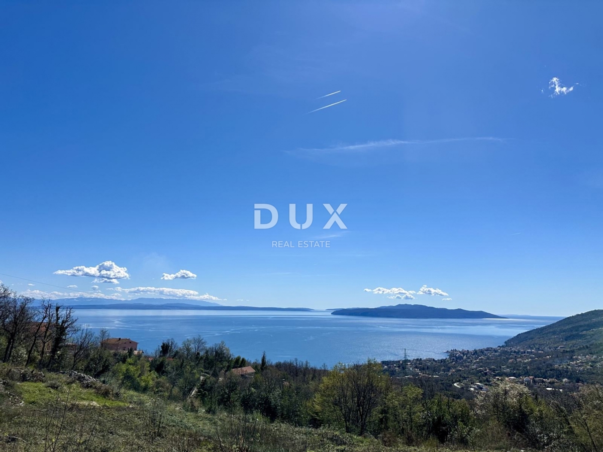OPATIJA, IČIĆI, POLJANE - terreno edificabile 5000m2 con 4 PERMESSI DI COSTRUZIONE:!!! con vista panoramica sul mare