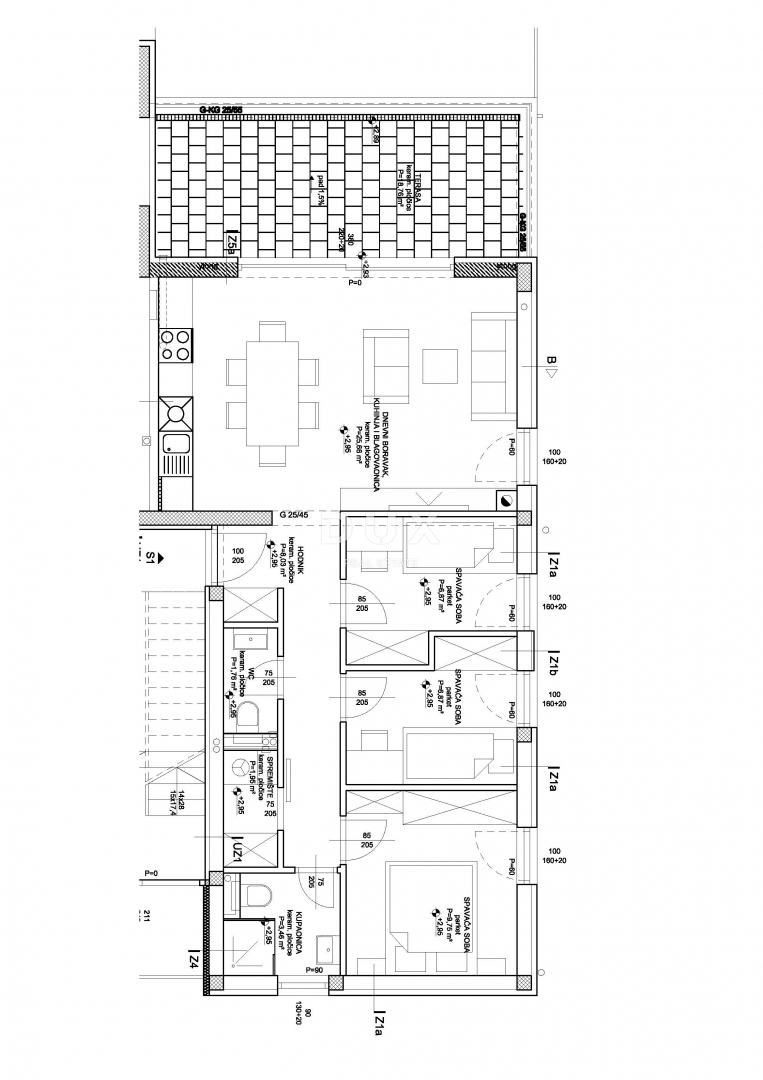 ŠIBENIK, ŽABORIĆ - Lussuoso appartamento con tre camere da letto in un nuovo edificio con vista sul mare