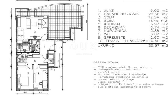 ZAGABRIA, SESVETE - appartamento familiare con tre camere da letto in posizione tranquilla