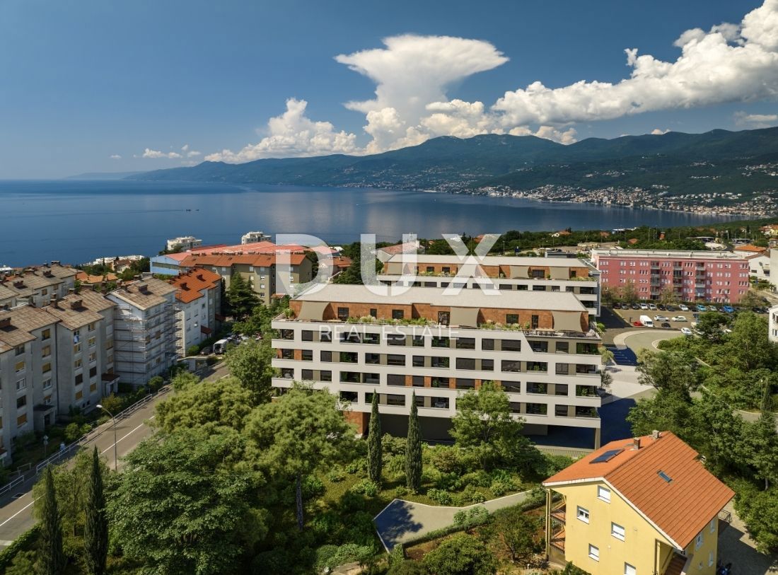 RIJEKA, SRDOČI - 2 camere da letto + soggiorno in un moderno edificio nuovo con garage