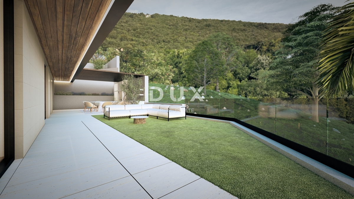 OPATIJA, IČIĆI - Lusso al piano terra: giardino, pace e vista sul mare aperto