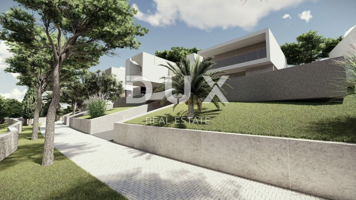 ABBAZIA, BREGI - terreno 3750m2 CON 4 PERMESSI DI LOCAZIONE! per 4 ville esclusive con piscina e vista panoramica sul mare