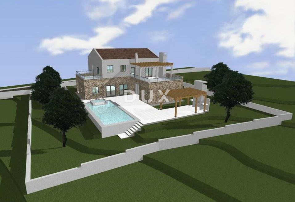 ISTRIA, VIŠNJAN - Terreno edificabile con permesso e vista mare