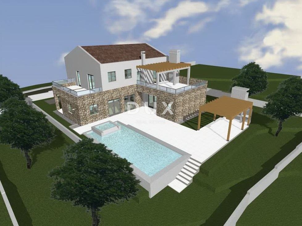 ISTRIA, VIŠNJAN - Terreno edificabile con permesso e vista mare