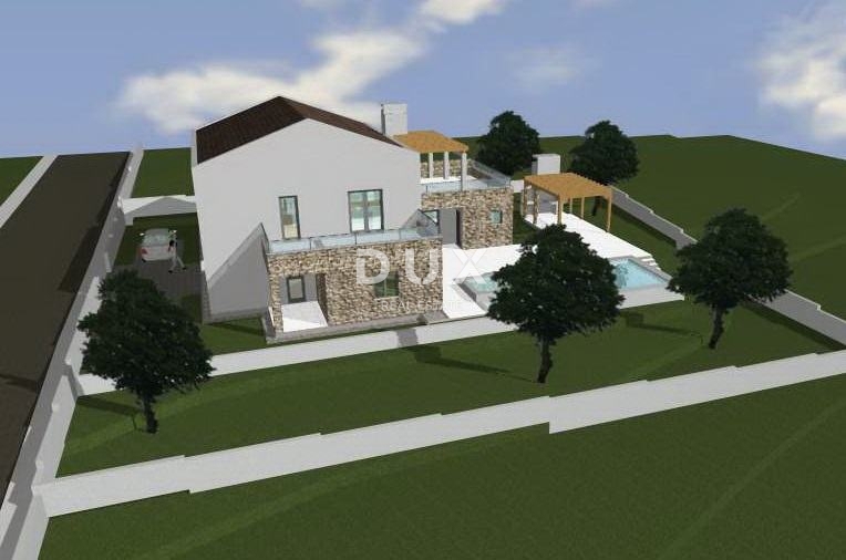 ISTRIA, VIŠNJAN - Terreno edificabile con permesso e vista mare