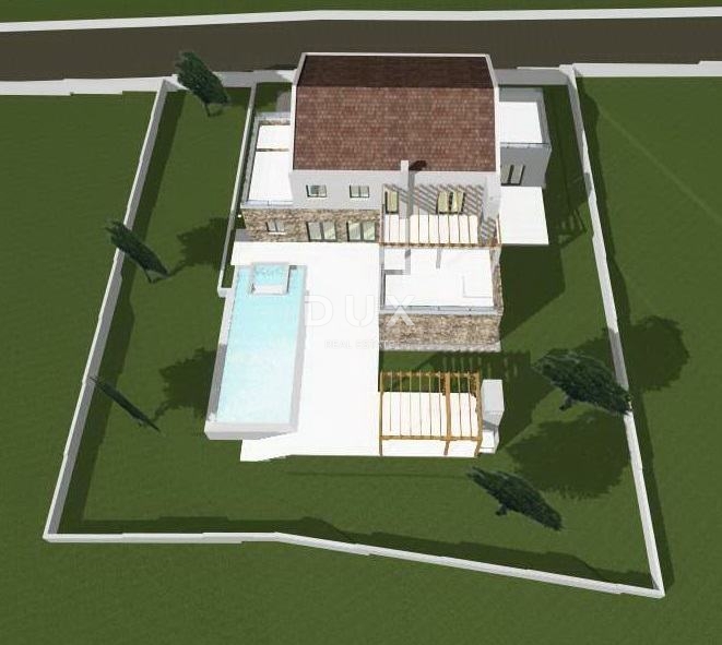 ISTRIA, VIŠNJAN - Terreno edificabile con permesso e vista mare