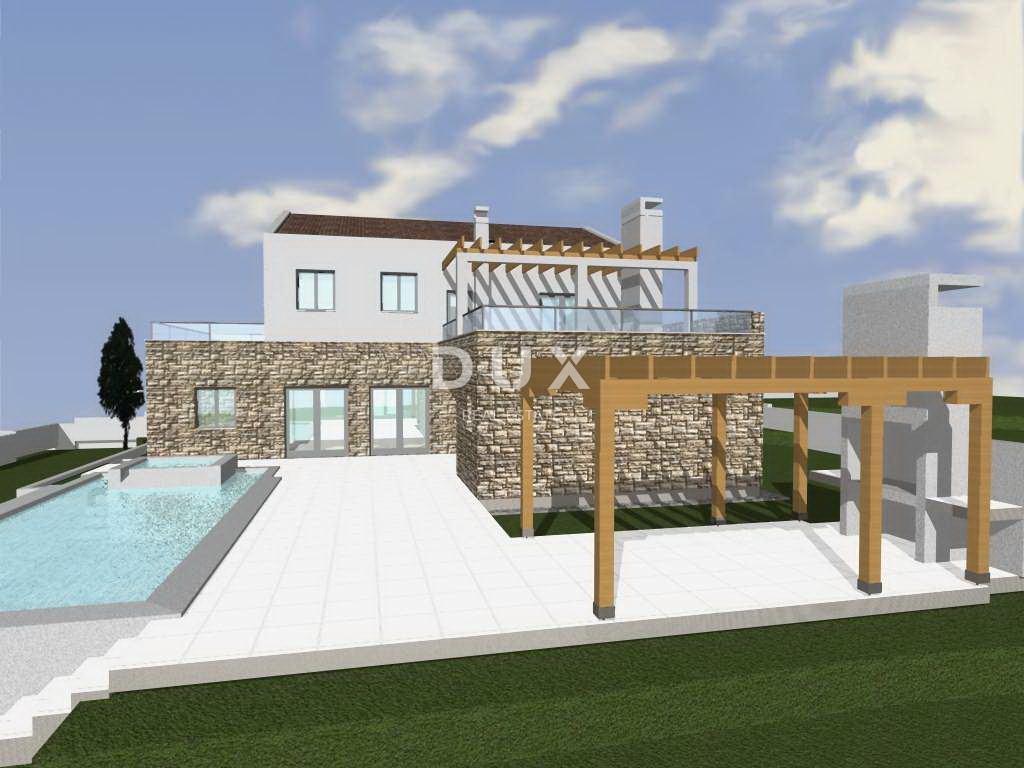 ISTRIA, VIŠNJAN - Terreno edificabile con permesso e vista mare