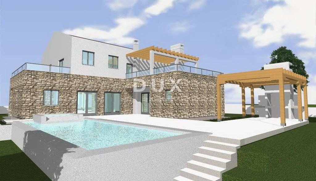 ISTRIA, VIŠNJAN - Terreno edificabile con permesso e vista mare