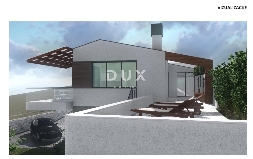 OPATIJA, MIHOTIĆI - Casa antica con progetto, permesso di costruire e vista