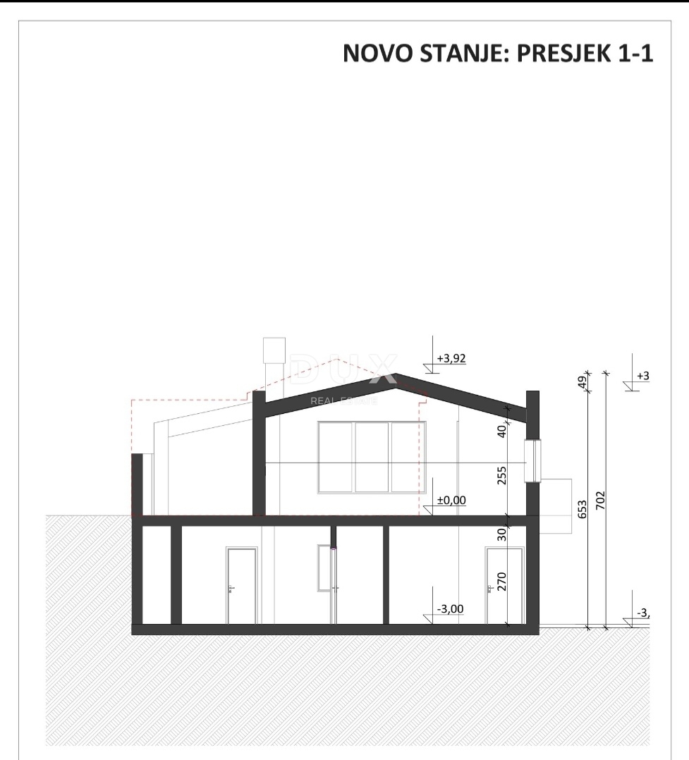 OPATIJA, MIHOTIĆI - Casa antica con progetto, permesso di costruire e vista