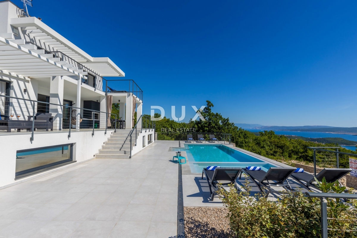 CRIKVNICA, ŠMRIKA - Villa di lusso con piscina e splendida vista sul mare