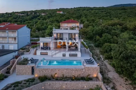 CRIKVNICA, ŠMRIKA - Villa di lusso con piscina e splendida vista sul mare