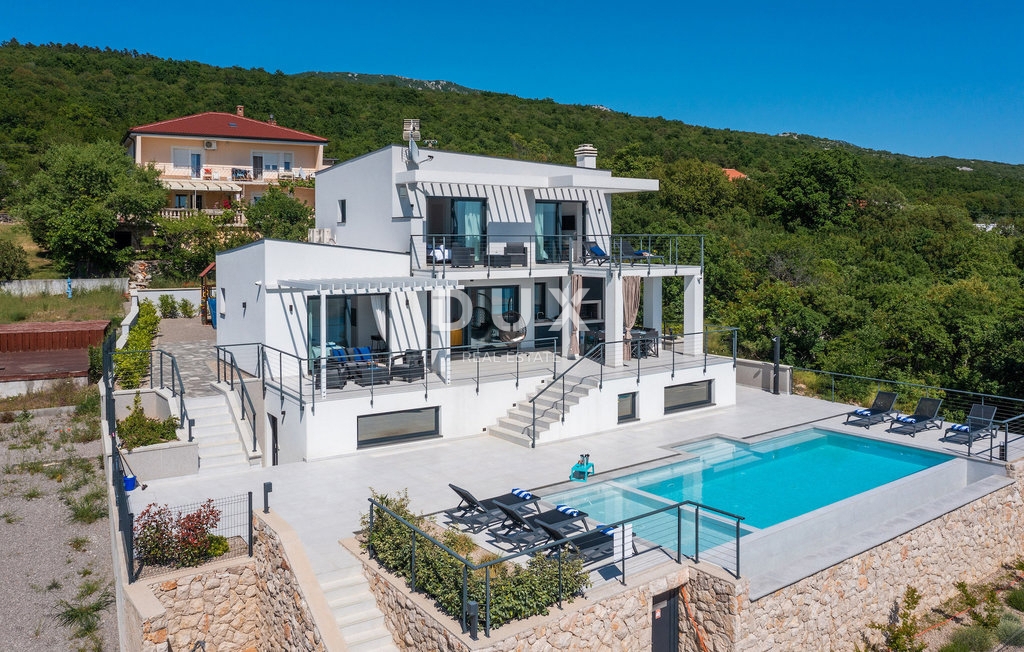 CRIKVNICA, ŠMRIKA - Villa di lusso con piscina e splendida vista sul mare