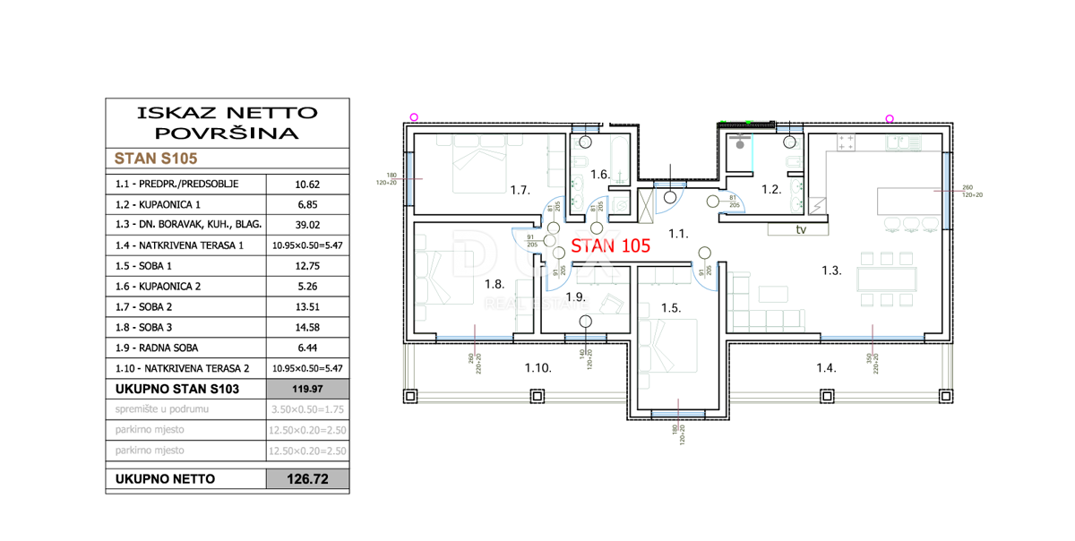 ISTRIA, POLA - Nuovo edificio moderno - centro! Secondo piano!