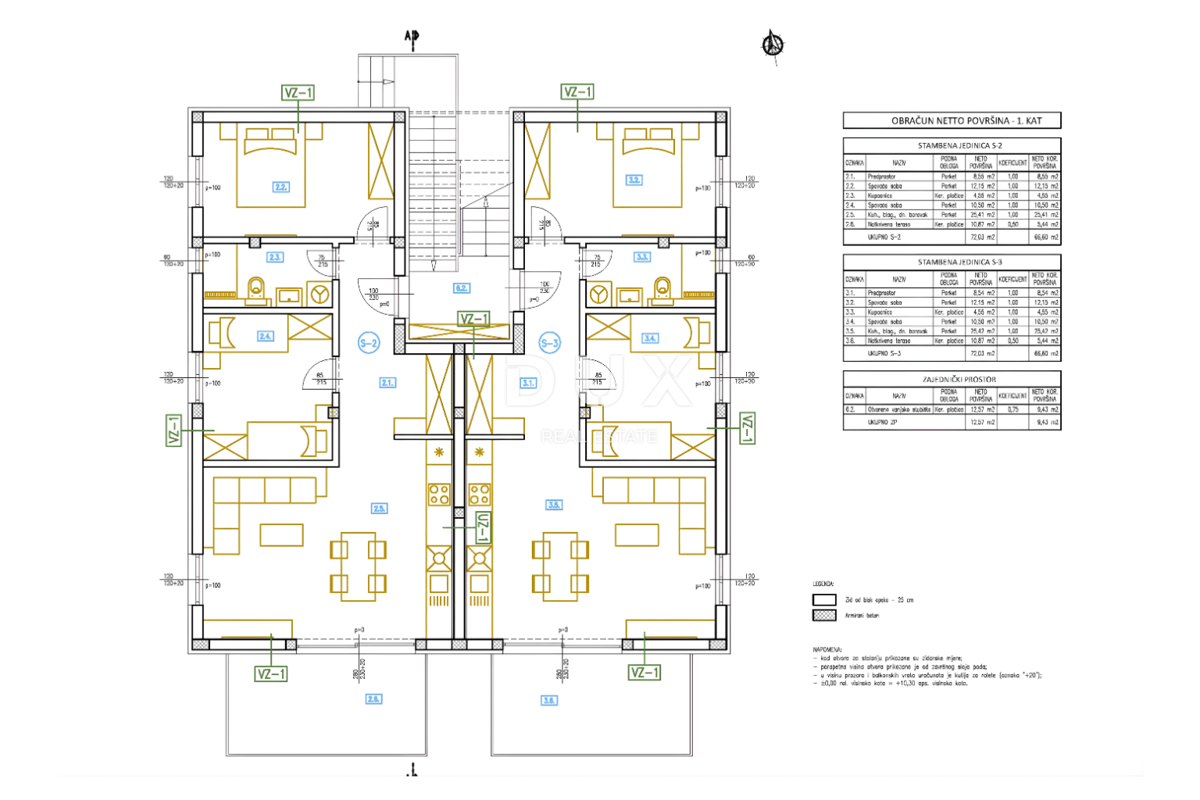 ŠIBENIK, BRODARICA – Attico in un nuovo edificio con terrazza di 60 m² e garage, a 270 m dal mare