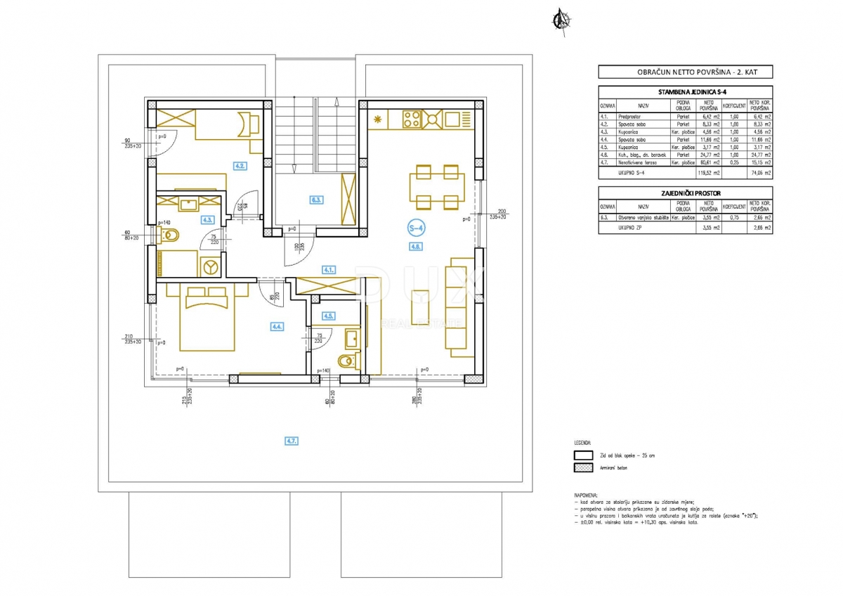 ŠIBENIK, BRODARICA – Attico in un nuovo edificio con terrazza di 60 m² e garage, a 270 m dal mare