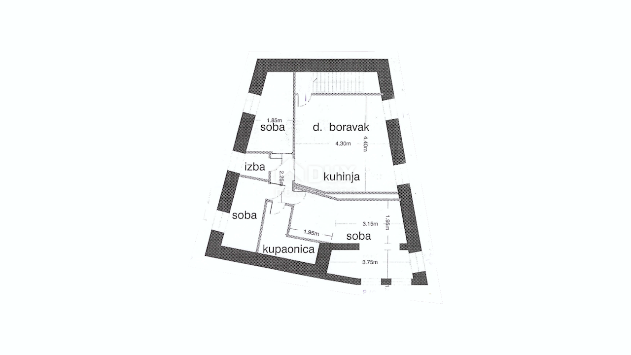 ISTRIA - ROVIGNO, appartamento trilocale in vendita 58 m2