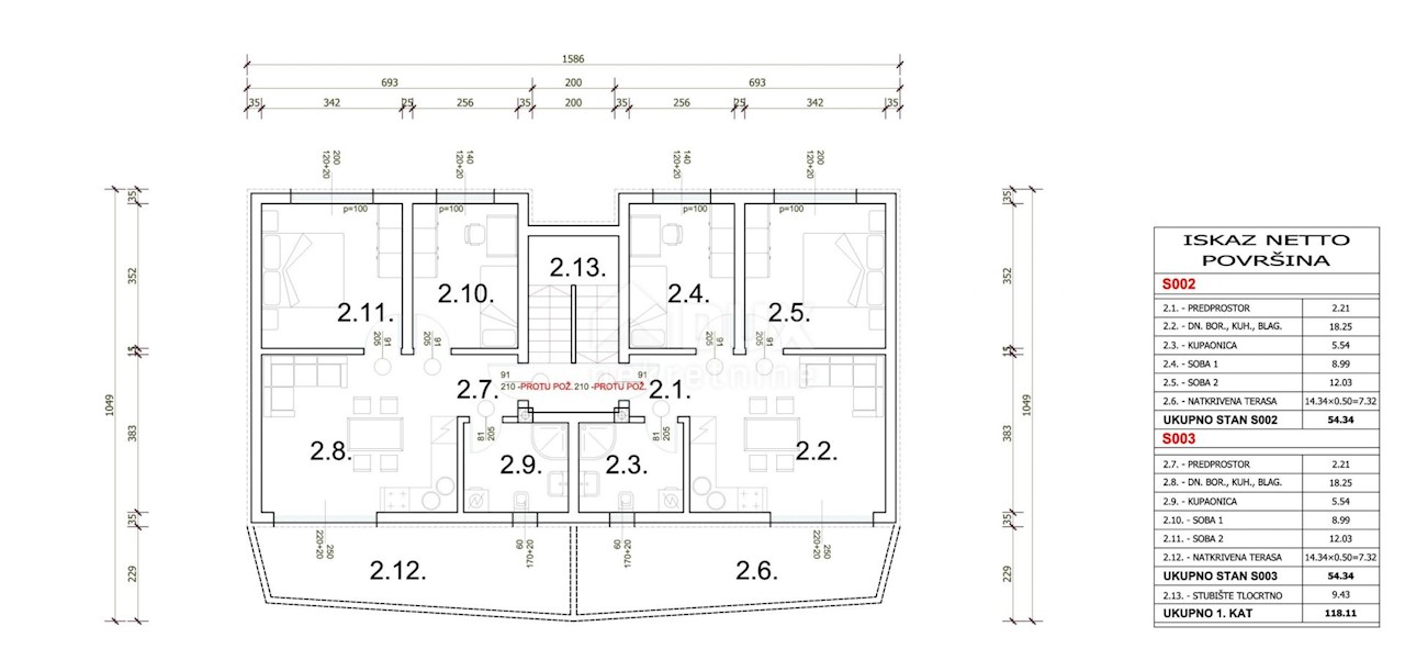 Appartamento Veli vrh, Pula, 116,29m2