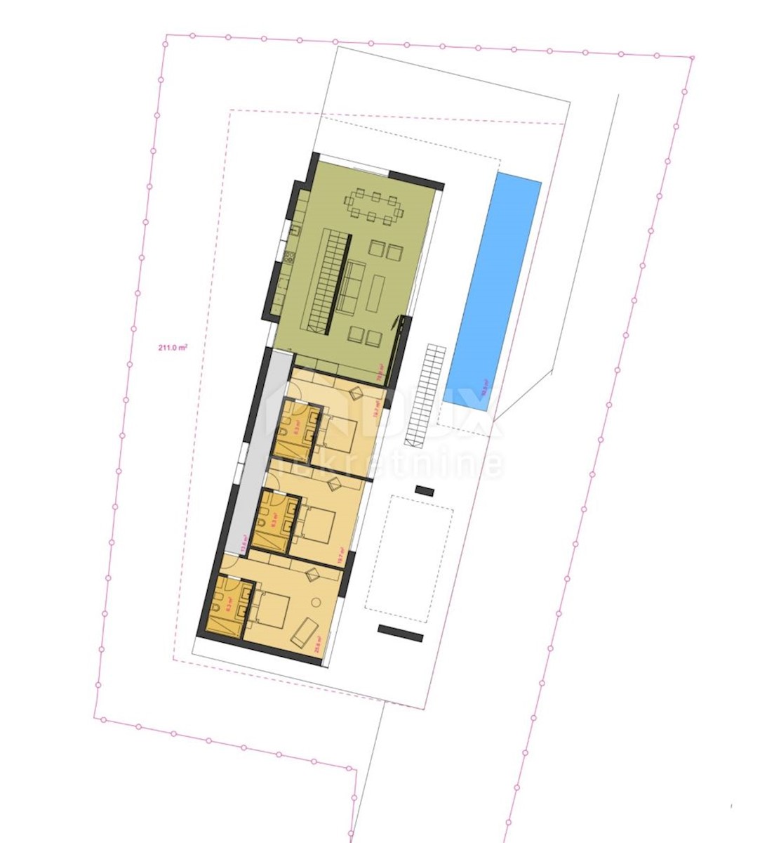 OPATIJA, KOLAVIĆI - terreno edificabile 1096m2 con un progetto per una villa con vista panoramica sul mare per una casa familiare/villa/casa in affitto - vacanza con piscina