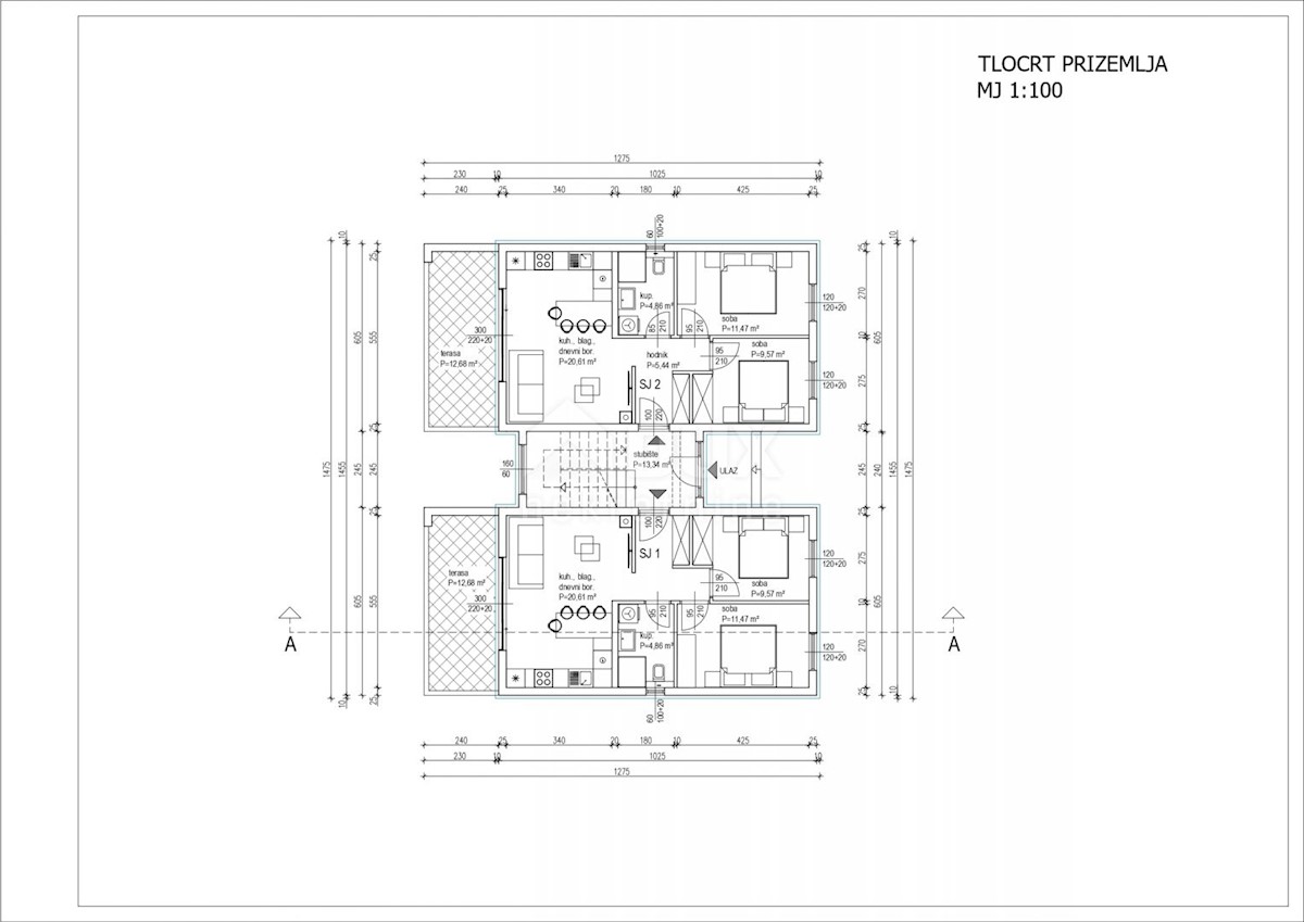 Appartamento Pakoštane, 86m2