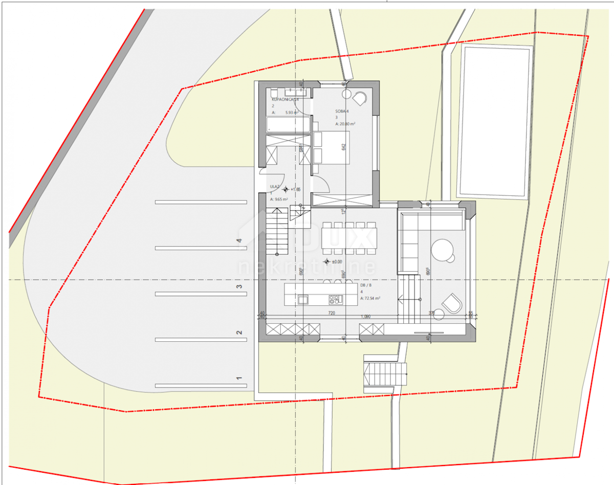 OPATIJA, CENTRO - terreno 929m2 per villa con piscina con permesso di costruzione, centro di Opatija, vista panoramica