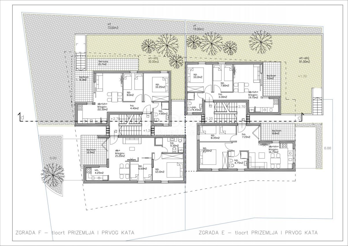 Appartamento Umag, 45,35m2