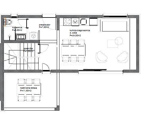 ZADAR, PRIVLAKA - Casa a schiera con piscina a 100 metri dal mare