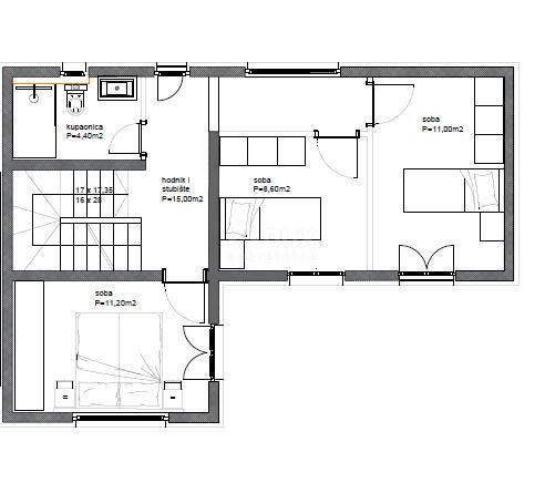 ZADAR, PRIVLAKA - Casa a schiera con piscina a 100 metri dal mare