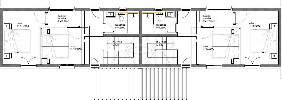 ZADAR, PRIVLAKA - Casa a schiera con piscina a 100 metri dal mare