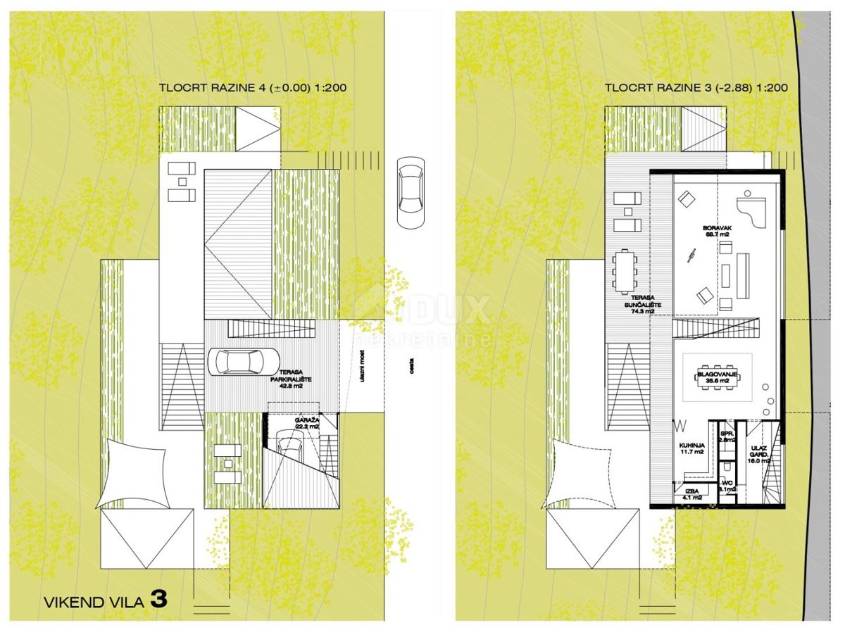 GORSKI KOTAR, FUŽINE - progetto unico nel cuore del Gorski kotar, terreno edificabile di 2140 m2 con progetto per una villa, opportunità di investimento!