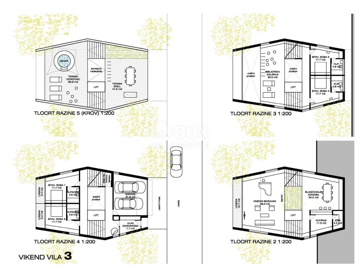 GORSKI KOTAR, FUŽINE - progetto unico nel cuore del Gorski kotar, terreno edificabile di 2140 m2 con progetto per una villa, opportunità di investimento!