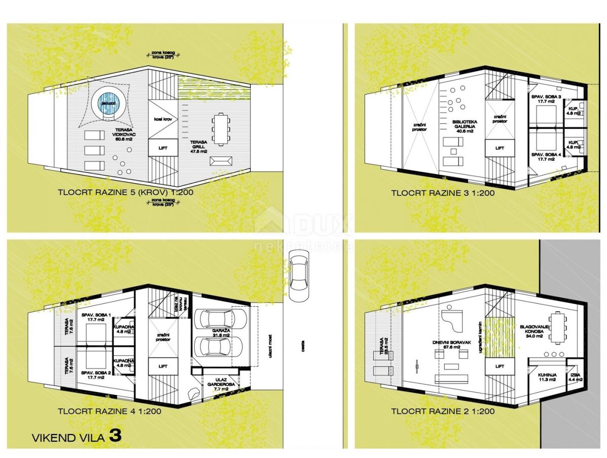 GORSKI KOTAR, FUŽINE - progetto unico nel cuore del Gorski kotar, terreno edificabile di 2140 m2 con progetto per una villa, opportunità di investimento!