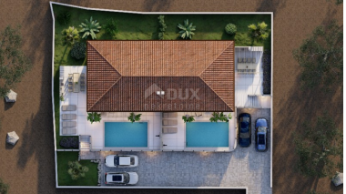 ISOLA DI KRK, MALINSKA - casa bifamiliare con piscina in costruzione
