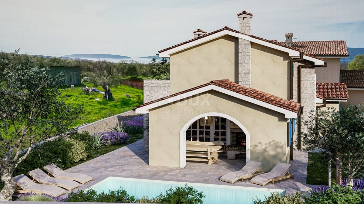 ISOLA DI KRK, LINARDIĆI - Villa mediterranea con piscina 