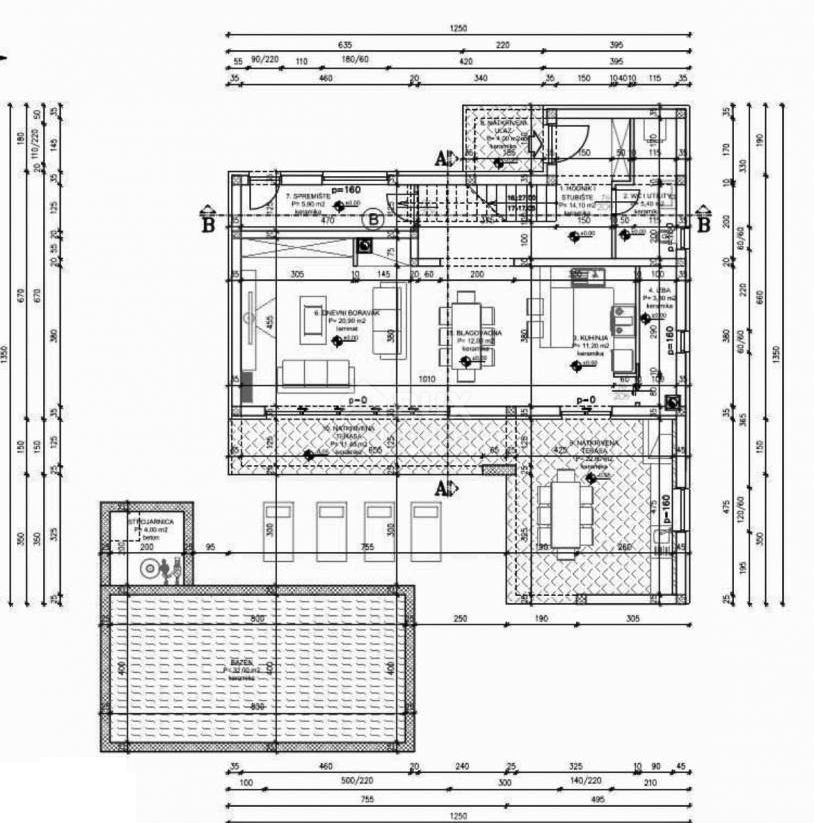 ISTRIA, LABIN - Casa con piscina in costruzione