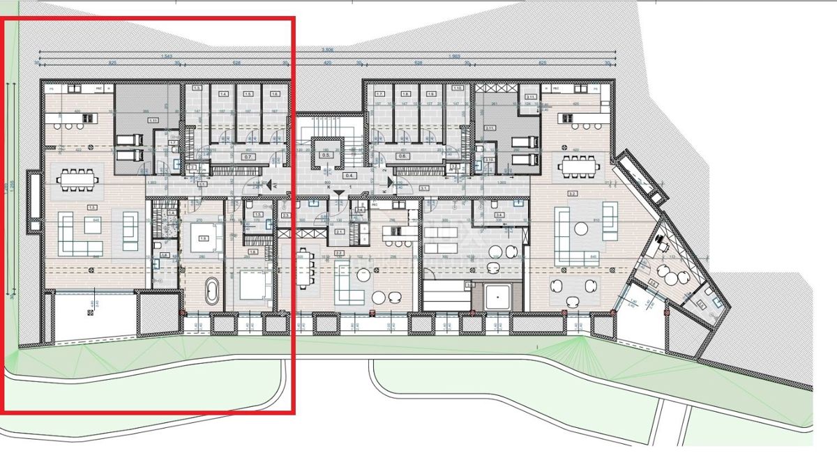 OPATIJA, CENTRO - appartamento al piano terra 147m2 con vista mare - A1