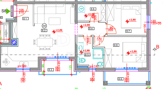 ISTRIA, TAR - 2BR+DB, 63,38 M2 NUOVA COSTRUZIONE 1° PIANO