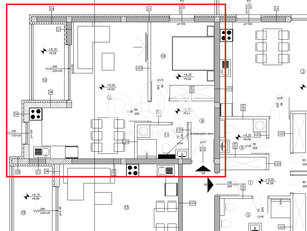 ŠIBENIK, VODICE – Monolocale S6 in un nuovo edificio in posizione tranquilla