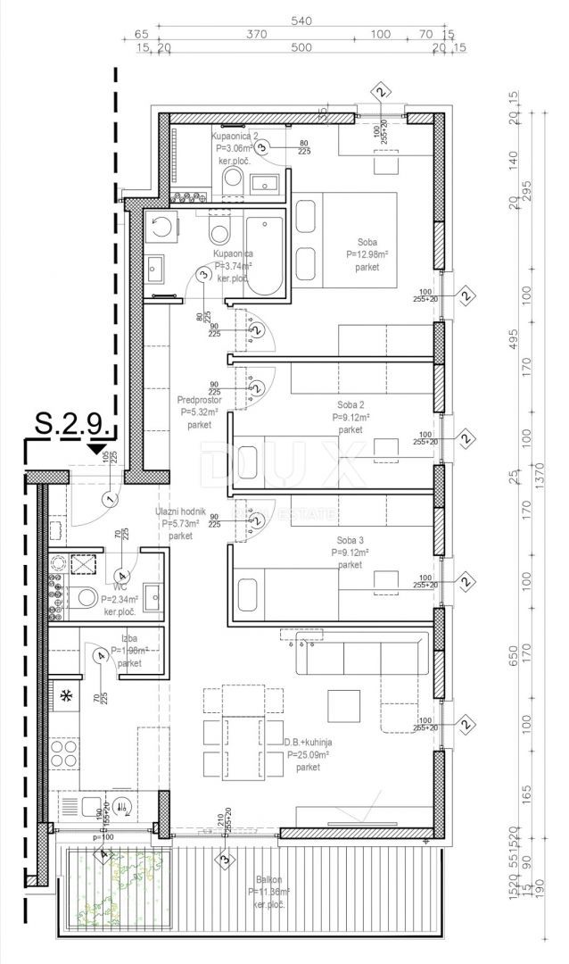 ZAGABRIA, JORDANOVAC - Lussuoso nuovo edificio S.9. 171,36 mq