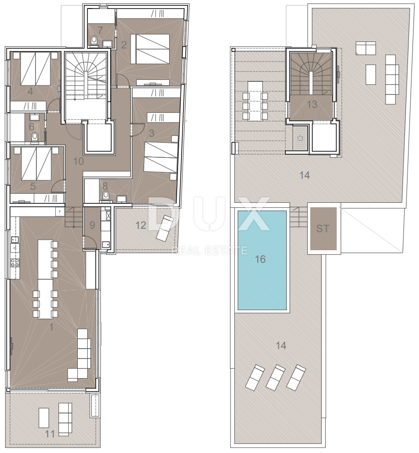ZARA, KOŽINO - Attico unico a 100 metri dalla spiaggia con spettacolare vista sul mare e piscina riscaldata sulla terrazza panoramica! S4